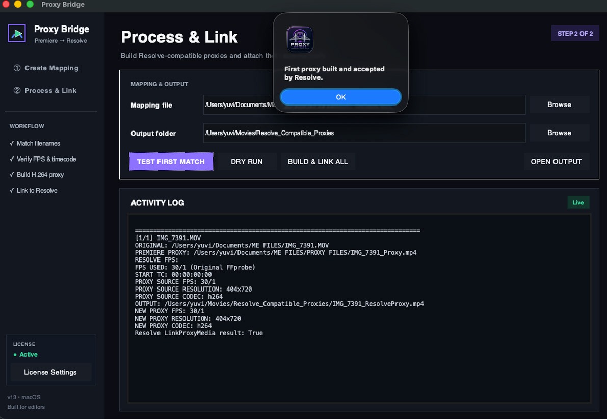 Proxy Bridge Process and Link