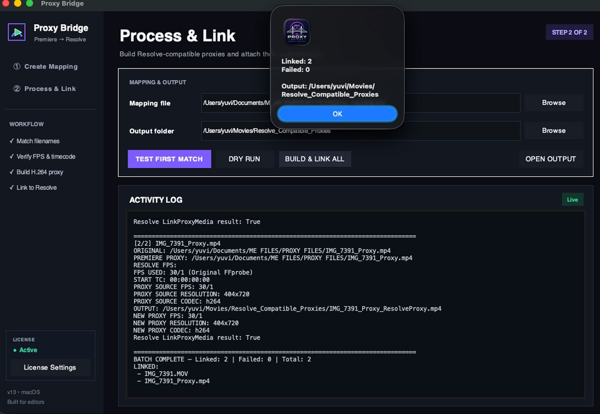 Proxy Bridge Linked Successfully